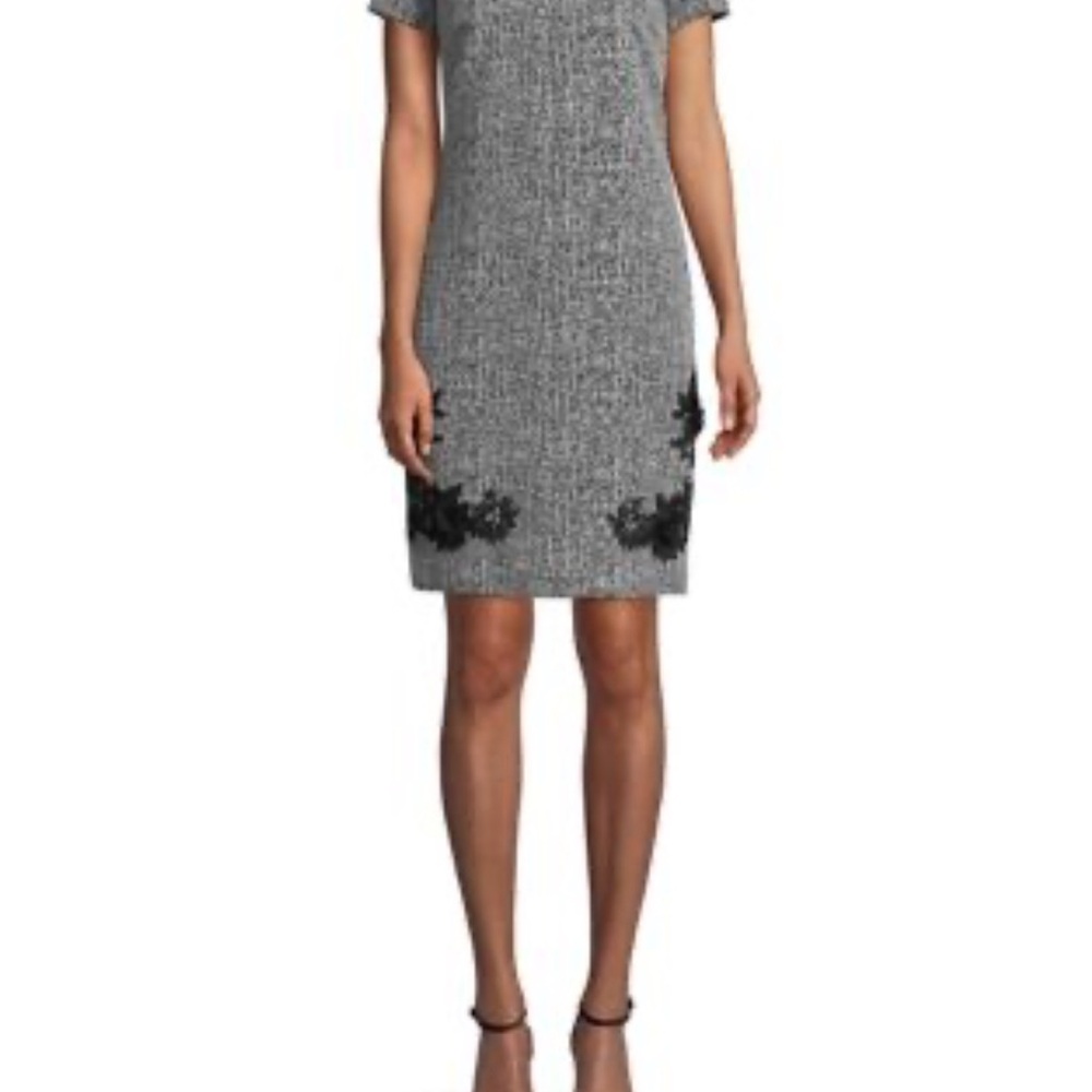 Elegant Gray and Black Women's Dress